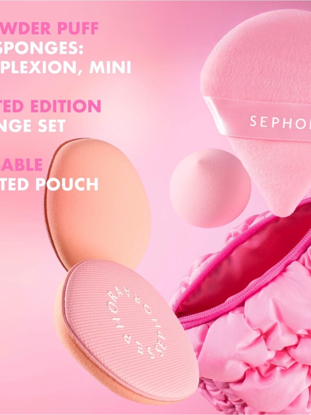 Sephora Pink Pillow Dream Makeup Sponge Kit - Picture 2 of 5